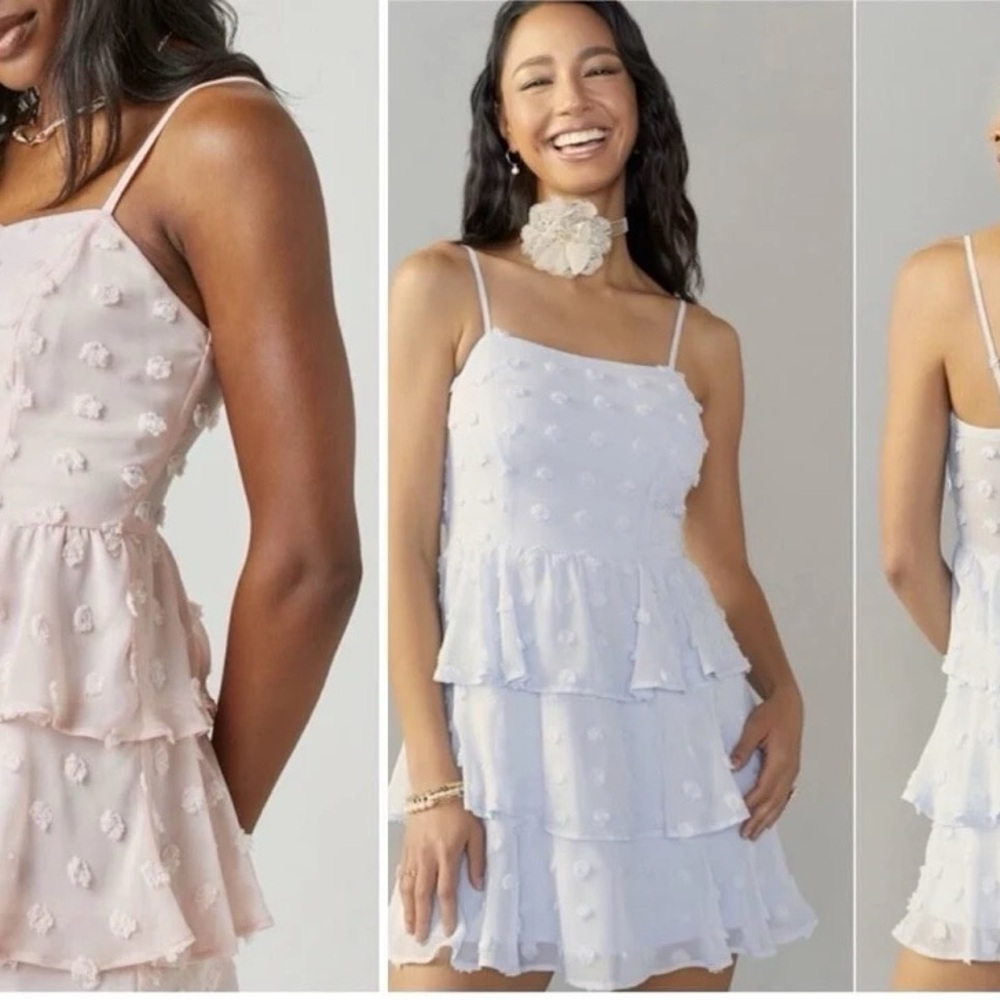 Red Layered Ruffle Dress